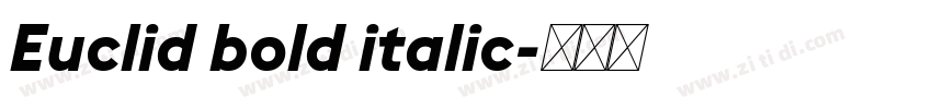 Euclid bold italic字体转换